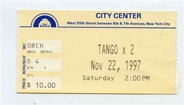 Tango X 2 Ticket Stub City Center New York City 1997 - £7.82 GBP