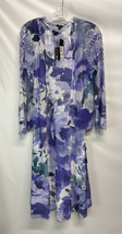 Komarov Floral Formal Special Occasion BoHo Dress w Jacket Lavender White NEW M - £179.15 GBP