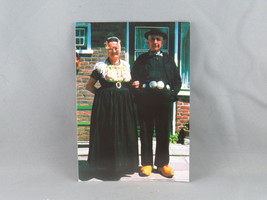Vintage Postcard - Traditional Clothing Domburg Netherlands - Sleding - £11.76 GBP