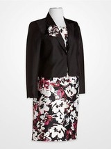 NWT- LE SUIT ~Size 6~ 2PC Floral Dress Suit Dress Jacket &amp; Flower Pin New! - £71.31 GBP
