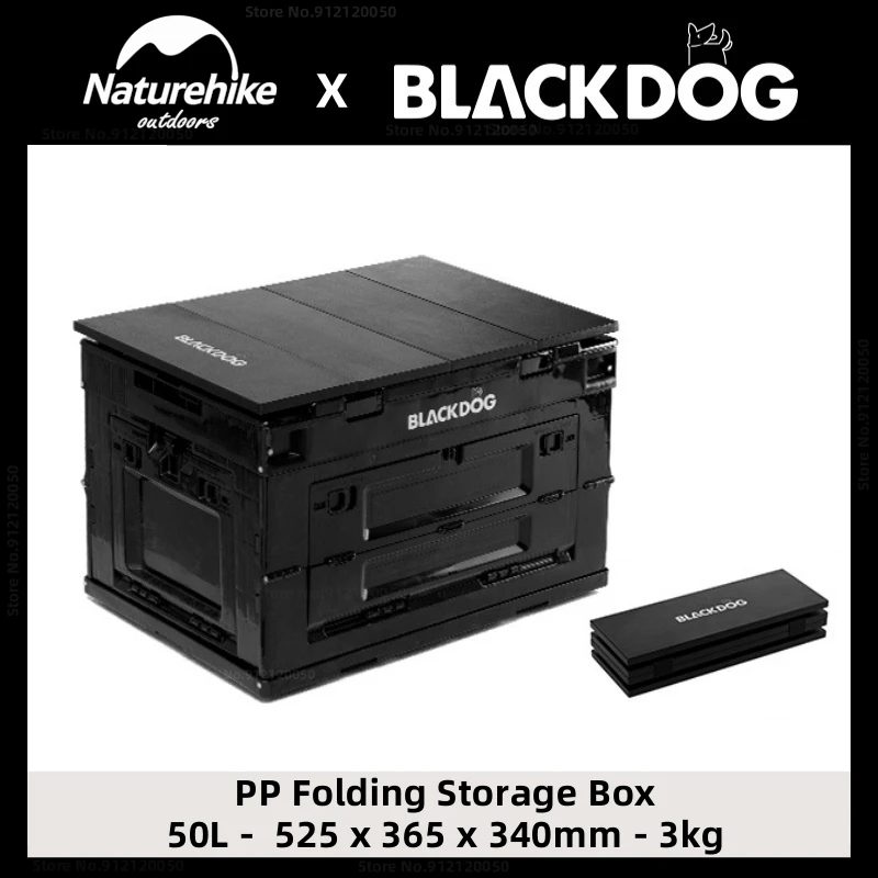 Naturehike-Blackdog 50L PP Folding Storage Box Portable Outdoor Hiking Camping - £66.11 GBP+