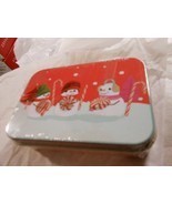 Christmas Gift Card Holder Tin : Snowmen Candy Canes 4&quot; X 2 3/4&quot; by Lind... - $107.37 MXN