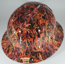 New Full Brim Hard Hat Custom Hydro Dipped DEAD POOL. Free Shipping - £51.95 GBP