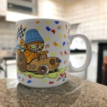 Garfield 1978 May Race Car Mug Coffee Cup Donut Start Party Collector Vintage - £13.90 GBP