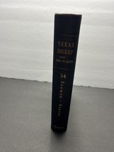 Texas Digest 1840 To Date 34 Seaman-States Hardcover 1962 - $7.87