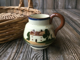 VTG &quot;First Deserve Then Desire&quot; Handmade Little Ceramic Pitcher Made in ... - $9.39