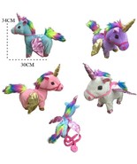 BLUE BATTERY OPERATED REMOTE CONTROL WALKING RAINBOW UNICORN WITH SOUND ... - $361.46 MXN