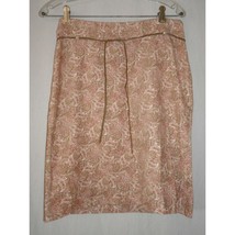 Ann Taylor cotton blend Pink brown Paisley corduroy Skirt  Sz 6 - $371.81 MXN