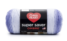 Red Heart Super Saver Ombre Yarn, 10 Oz. Skein, Baja Blue - £12.36 GBP