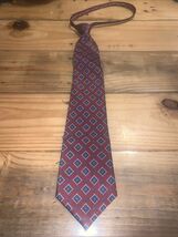 Malibu Tie Boys' 100% Silk Novelty Zip-Up Neck Tie Red Multi - $9.89