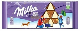 MILKA chocolate bar: SWEET WINTER White &amp; Milk chocolate bar-FREE SHIPPING - £7.86 GBP