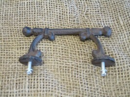1 RUSTIC HANDLES DRAWER PULLS ANTIIQUE STYLE SHED BARD DOOR GATE W/ SCREWS - £7.04 GBP