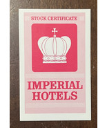1962-95 ACQUIRE Game Parts Original 1976 Imperial Hotels Stock Certificate - €1,26 EUR