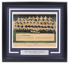Mantle, Brera Ford &amp; Plus 1961 Yankees W.S Champs Équipe Signé 8x10 Photo JSA - £2,325.33 GBP