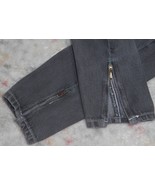 Vintage USA 1980&#39;s JOU JOU Zip-Leg Jeans-Dark Gray/Black Denim High Wais... - €34,82 EUR
