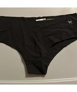 VICTORIA&#39;S SECRET PINK BLACK GRAY DOG RAW EDGE NO SHOW CHEEKSTER PANTIES... - €12,75 EUR