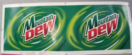 Mountain Dew Wavy Spiral Advertising Art Work Dual Green Yellow Red 1999 - £14.80 GBP