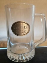 Vintage Heavy Glass Crystal Golf Beer Mugs Stein w/Pewter Plaque w/Name JENNIFER - £27.61 GBP