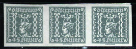 AUSTRIA 1921-1922 Very Fine Newspaper MNH Strip of 3 Stamps Scott # P48 - £0.77 GBP