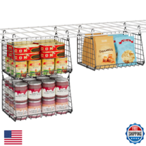 Jsskeeim 3-Pack Under Shelf Hanging Baskets Space Saving Pantry Shelf Or... - $43.70