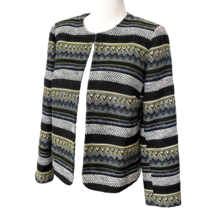 Tahari Arthur S Levine Womens Sz 12 Aztec Embroidered Lined Canvas Jacket - $18.88