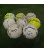 8 Assorted Practice Softballs. Various Brands. Dudley. White And Yellow ... - €10,71 EUR