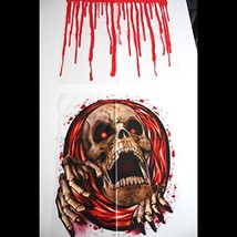 Bloody Horror-SKELETON Skull Toilet COVER-Halloween Pirate Bathroom Decorations - £3.19 GBP