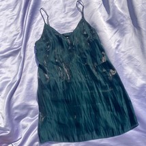 Wilfred shiny teal blueish green mini spaghetti strap dress Women’s M - $95.00