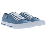 Hurley Carrie Women Lace Up Sneakers Chambray Blue Canvas Fabric - $15.36