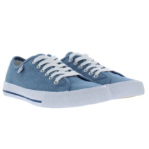 Hurley Carrie Women Lace Up Sneakers Chambray Blue Canvas Fabric - £13.29 GBP
