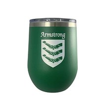 Armstrong Irish Coat of Arms Stemless Wine Travel Tumbler - £21.69 GBP