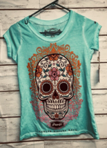 Sz M Pier 27 Cancun Womens Graphic T-shirt Sugar Skull Riviera Maya Souv... - £11.93 GBP