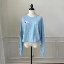 Champion Light Blue Long Sleeve Crop Top Tshirt XL - $310.24 MXN