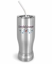 PixiDoodle Gramps Lutefisk Norwegian Grandpa Insulated Coffee Mug Tumbler with S - £26.42 GBP+