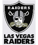 NFL ~ LAS Vegas RAIDERS Cross Stitch Pattern - £3.95 GBP