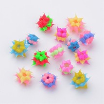 10 Polymer Clay Spiky Beads Assorted Lot 8mm to 11mm Uniqure Beads  - £3.31 GBP