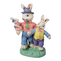 Cottontail Lane Village MW of Cannon Falls Easter 1994 Father Son Baby Bunny  - £15.49 GBP