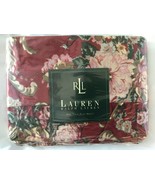 NEW Ralph Lauren Marseilles TWIN  FLAT Sheet Red Floral  90s Ruffled NIP - £48.16 GBP