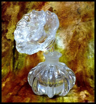 Beautiful Blooming Flower Art Nouveau Perfume Bottle Three-Dimensional - $125.00