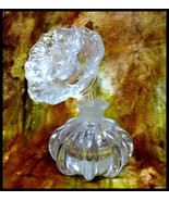 Beautiful Blooming Flower Art Nouveau Perfume Bottle Three-Dimensional - $171.50 CAD