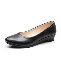 Women Ballet Flats Shoes Black Women Casual PU leather Shoes For Office ... - £20.61 GBP