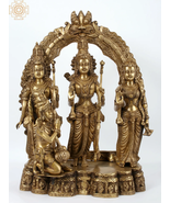 26" Brass Shri Ram Darbar Sculpture | Lord Ram | Handmade | Home Decor - £3,756.17 GBP
