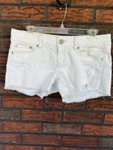 White American Eagle Outfitters Size 4 Stretch Cut Off Shorts Distressed Zip Fly - £5.93 GBP