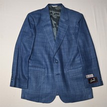 NEW Vtg Arnie Arnold Palmer 40R Blue 100% Silk Mens Blazer Jacket Sport Coat - $90.99