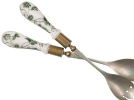 c1910 French Cameo Glass Salad spoon and fork - $391.05