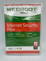 WEBROOT Secure Anywhere Internet Security Plus 3 Devices Antivirus Mobil... - $14.49