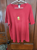 Vintage 1998 Looney Tunes Womens Red Tweety Bird V-Neck T-Shirt Size L  - £10.02 GBP