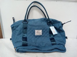 Travel Duffel Bag, Overnight Weekender with Wet W-Grid-TealBlue. 560 JS - £22.23 GBP