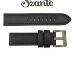 Original SZANTO 22mm Black Leather Watch Band Strap Model 4503 4513 Seri... - $29.97