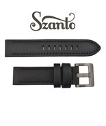 Original SZANTO 22mm Black Leather Watch Band Strap Model 4503 4513 Seri... - £23.47 GBP